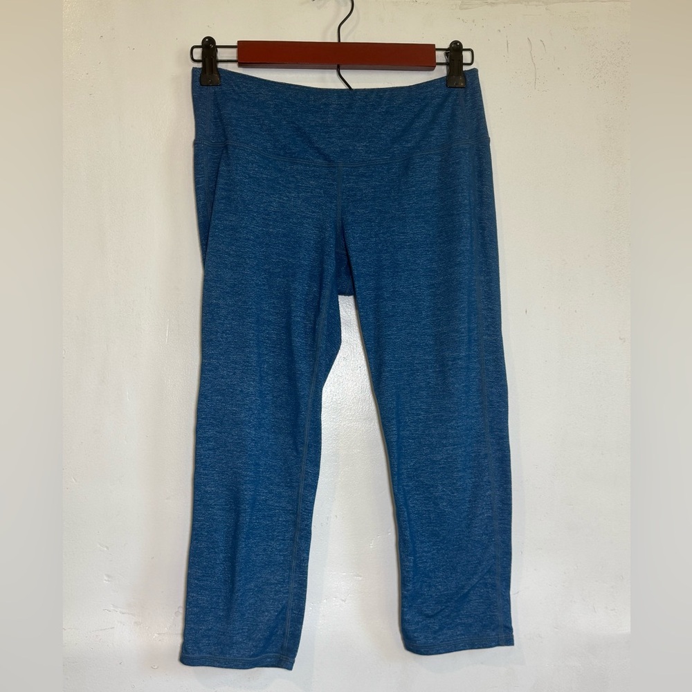 Athleta Heathered Navy Blue Capri Leggings